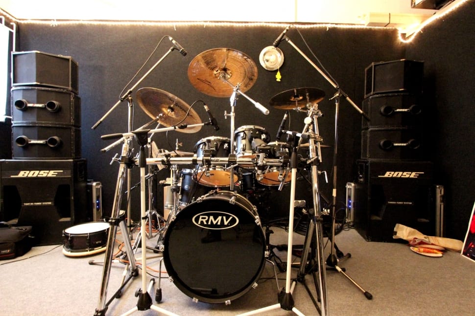 black and grey rmv drum set free image Peakpx