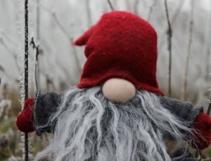 red dressed white bearded dwarf plush toy thumbnail