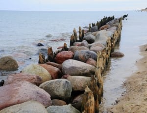brown wooden fence and stone pebble thumbnail