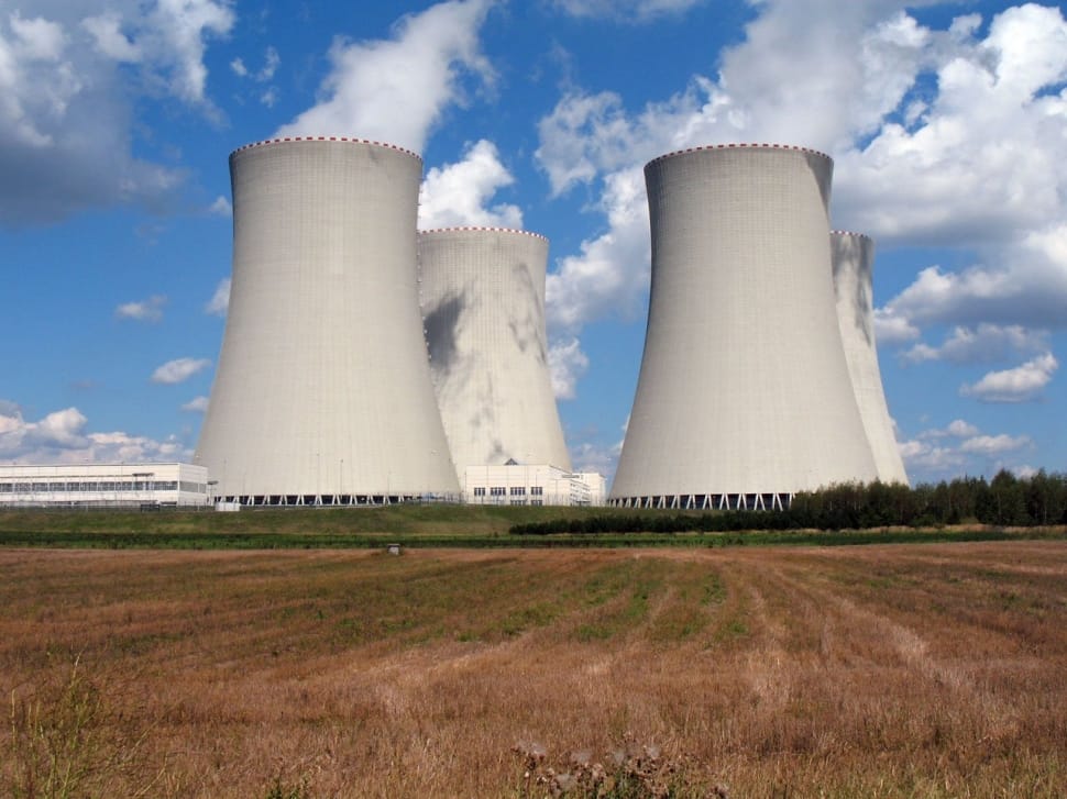 white nuclear power plant preview