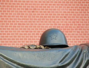 black vintage army helmet thumbnail