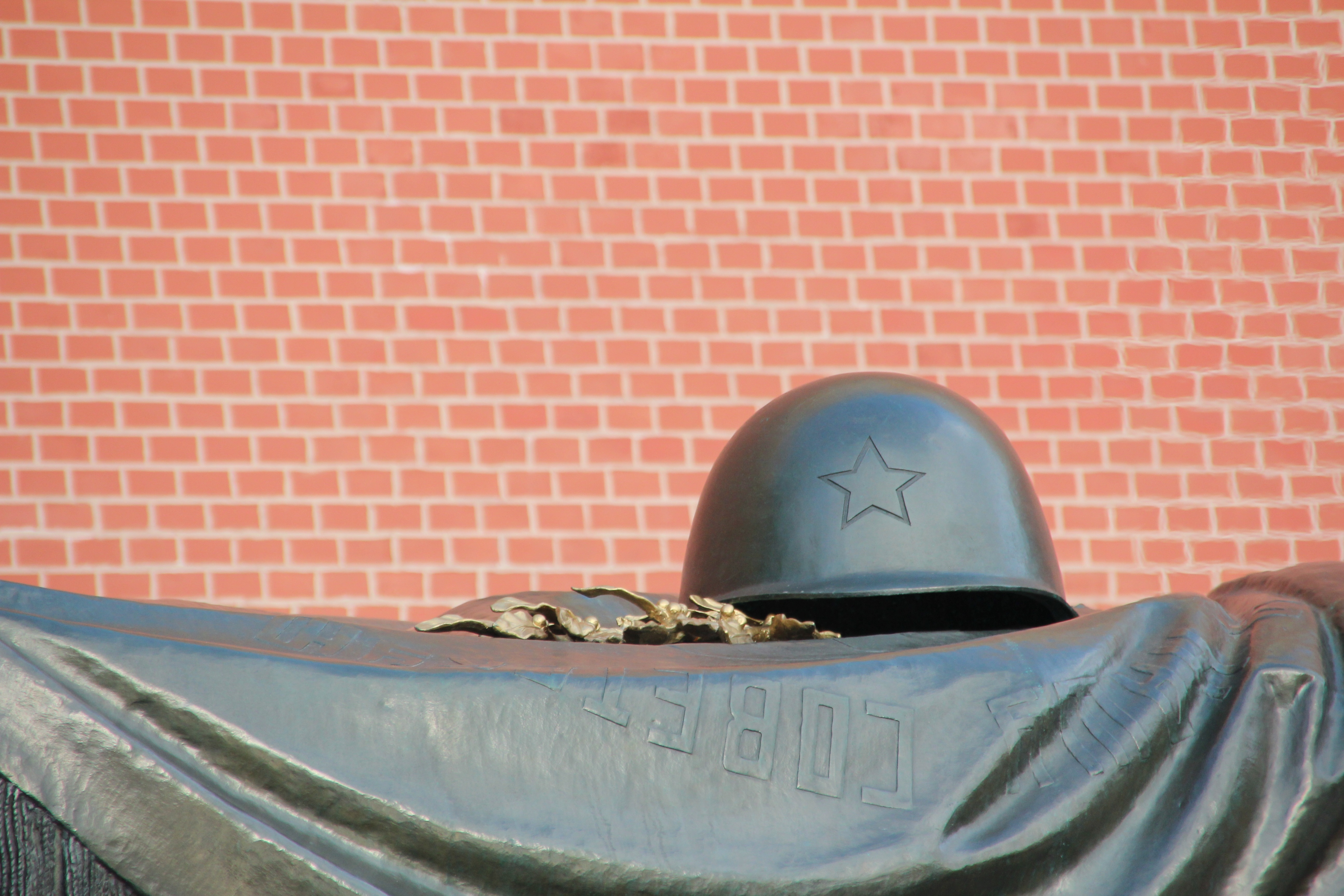 black vintage army helmet
