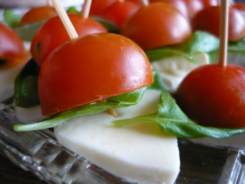 red sliced tomato on stick preview