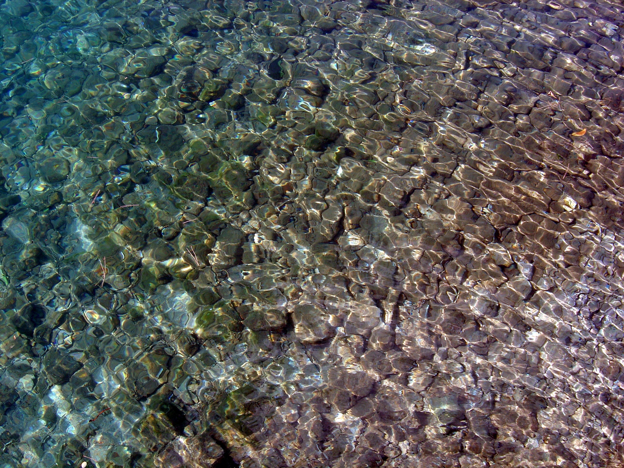 body of water with stones photography