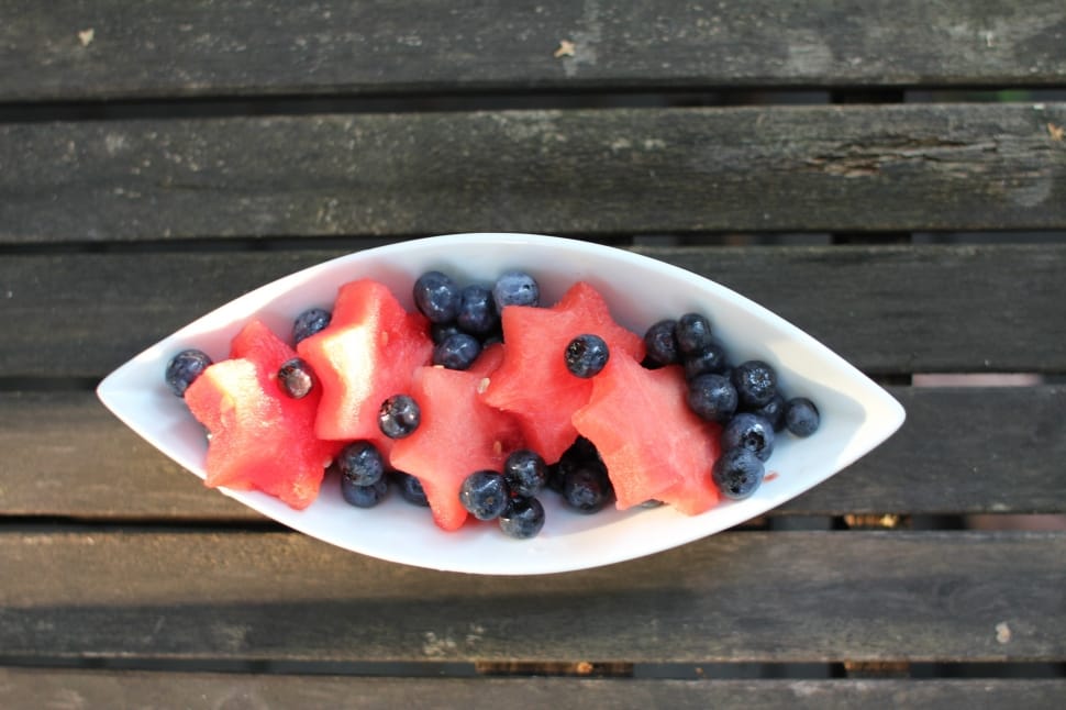 blue berries and sliced watermelon preview