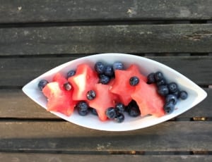 blue berries and sliced watermelon thumbnail