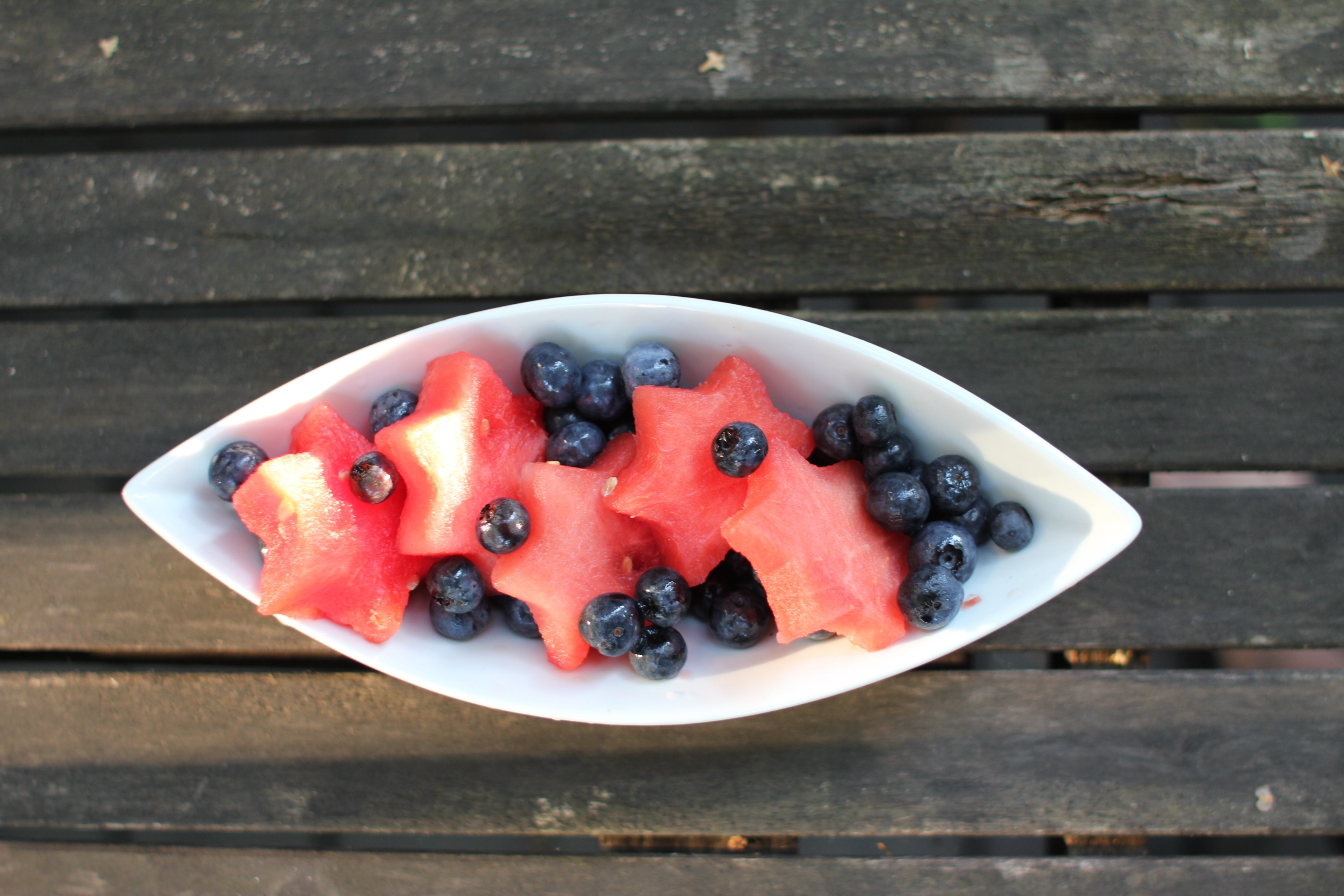 blue berries and sliced watermelon