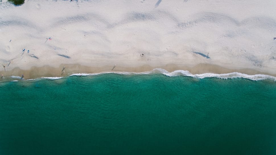 aerial photo of sea side with white sands preview