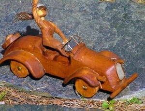 brown wooden car scale model thumbnail