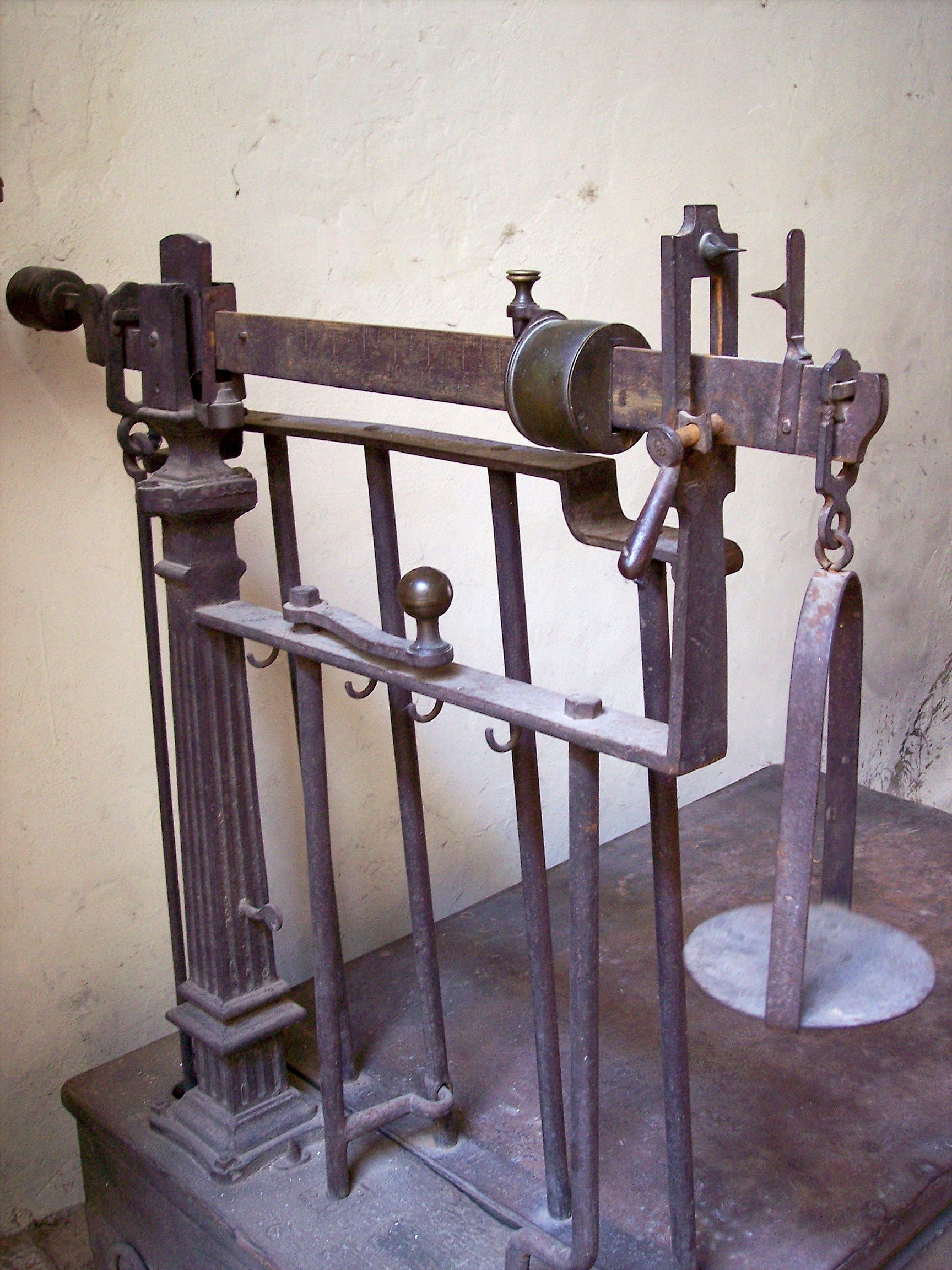 grey wrought iron stand
