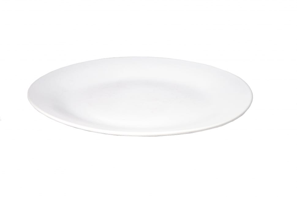 white ceramic round plate preview