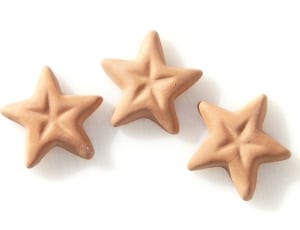 3 brown star ornament thumbnail