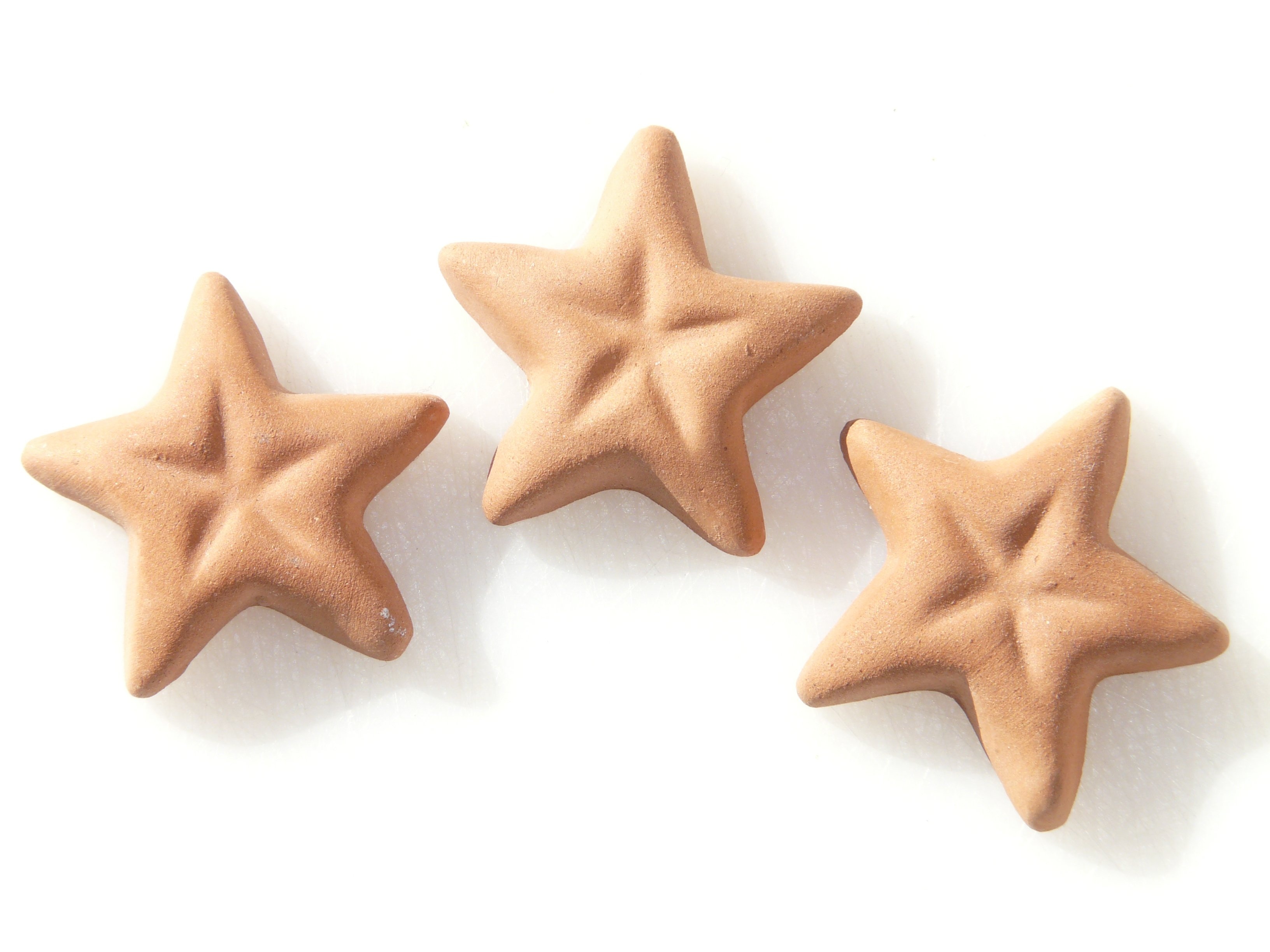 3 brown star ornament