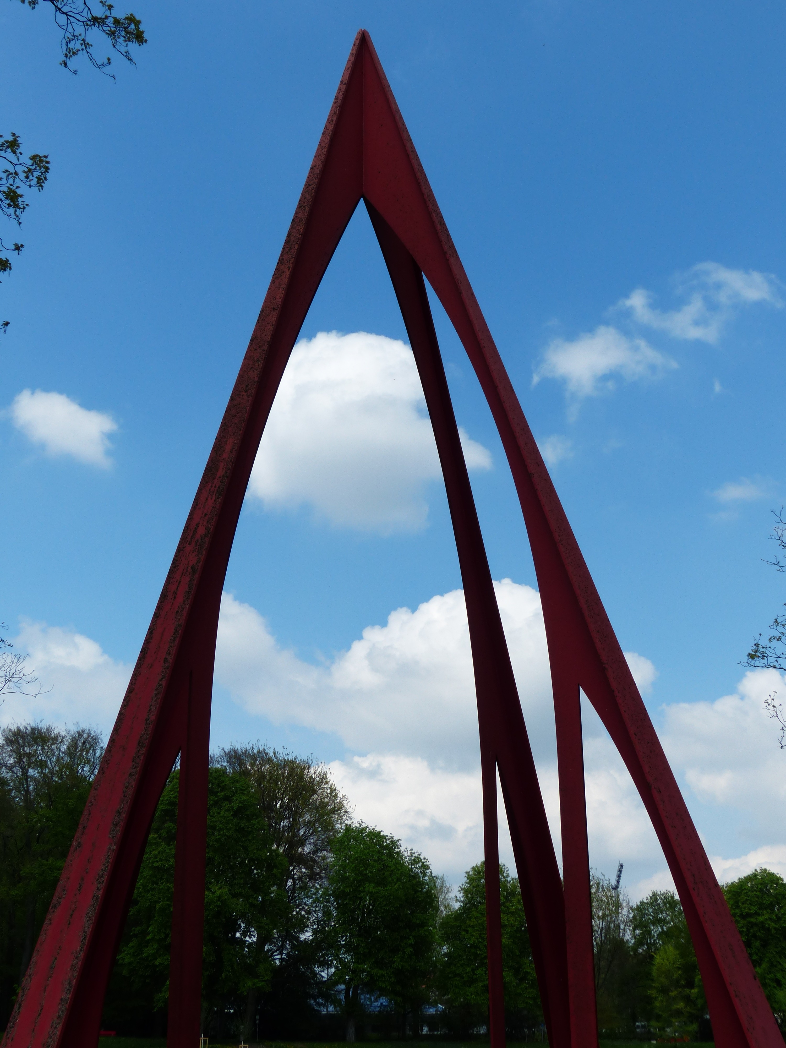 red triangular tower