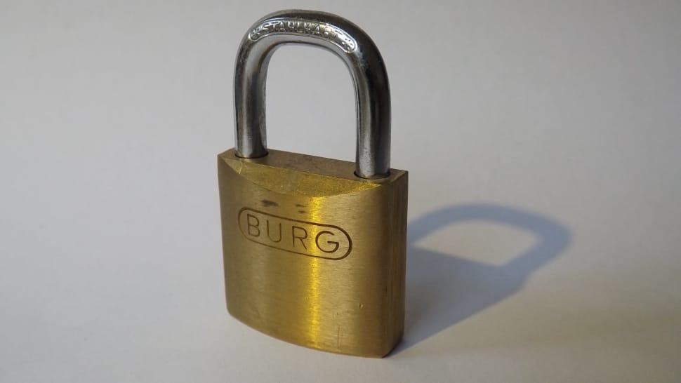 brass and silver burg padlock preview