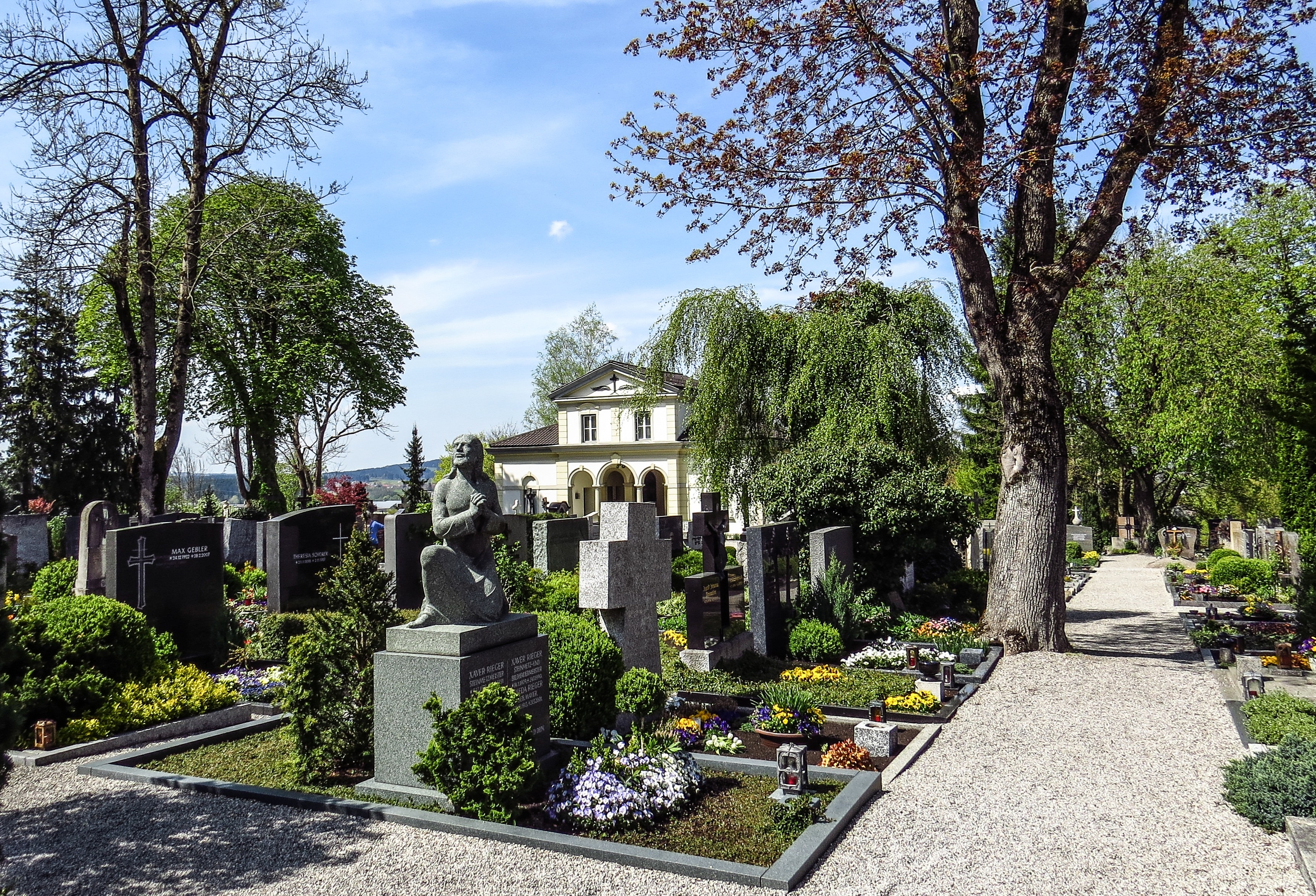 cemetery with gravestones