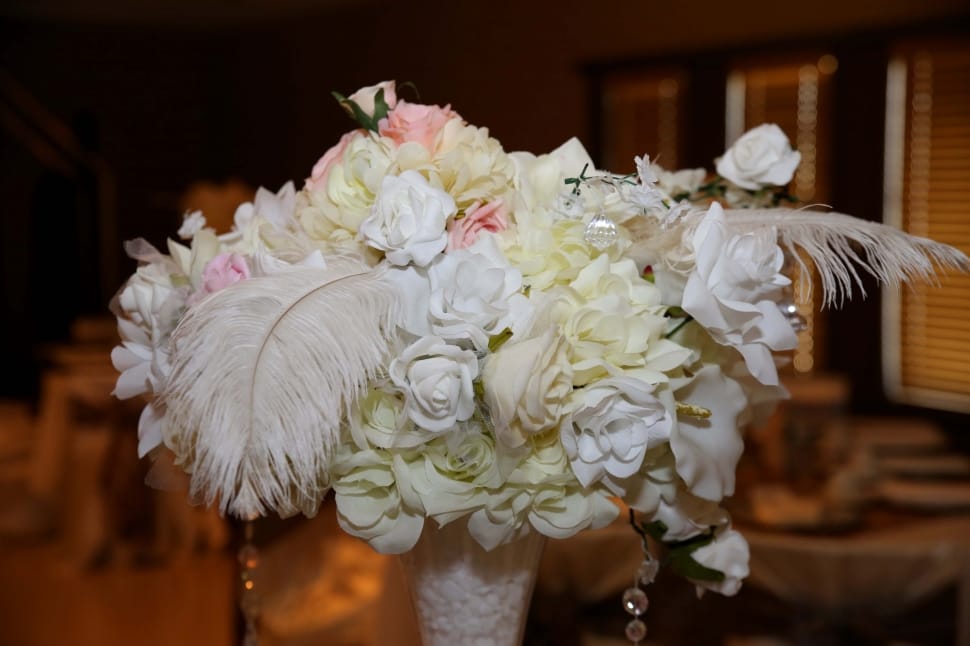 bouquet of white and yellow flower decor preview