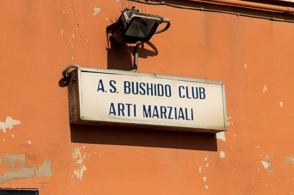 A.S bushido club arti marziali signboard preview