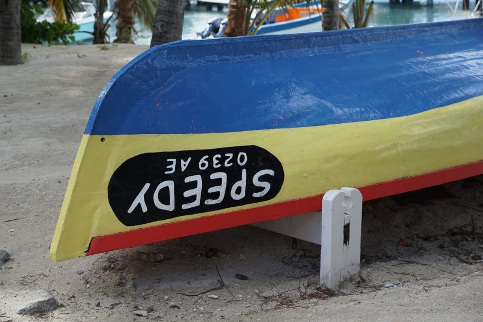 yellow and blue speedy boat preview