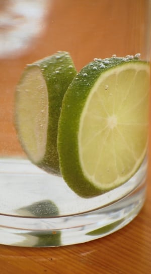 clear drinking glass with lime garnish thumbnail