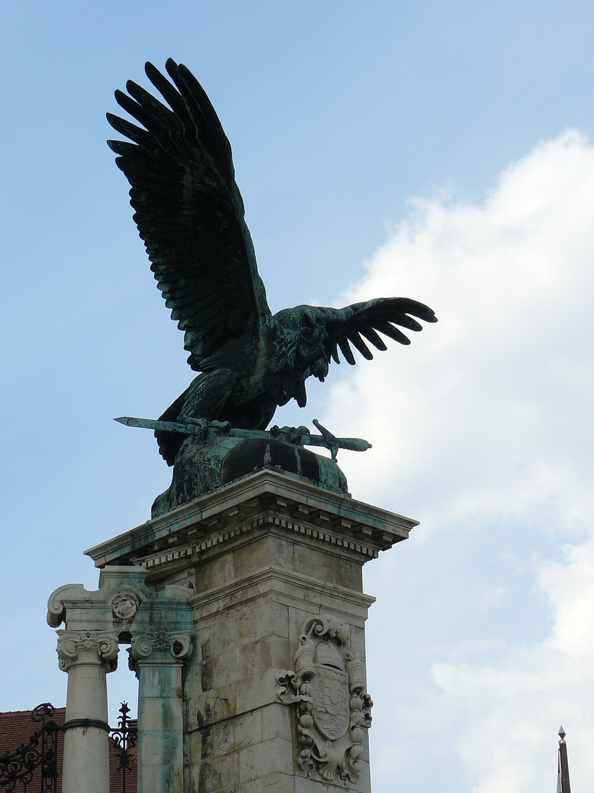 black eagle statue