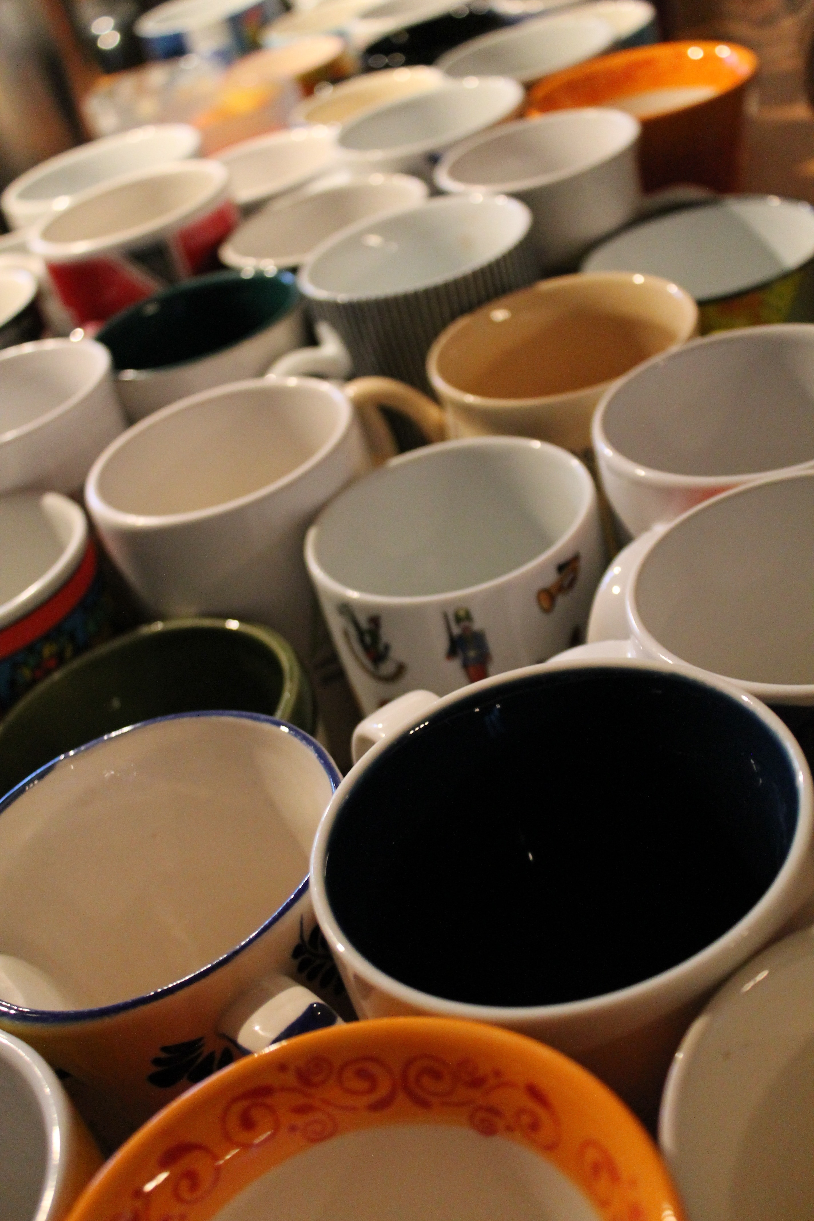 assorted ceramic mugs