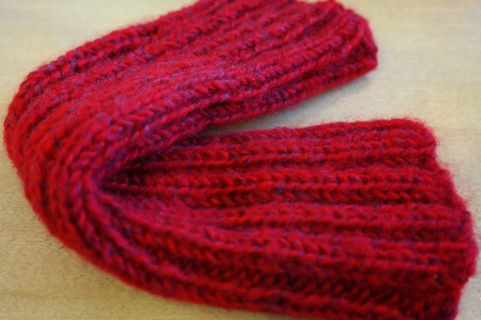 red knitted textile preview