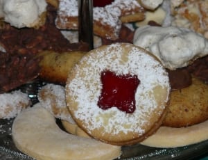 brown white and red pastry thumbnail