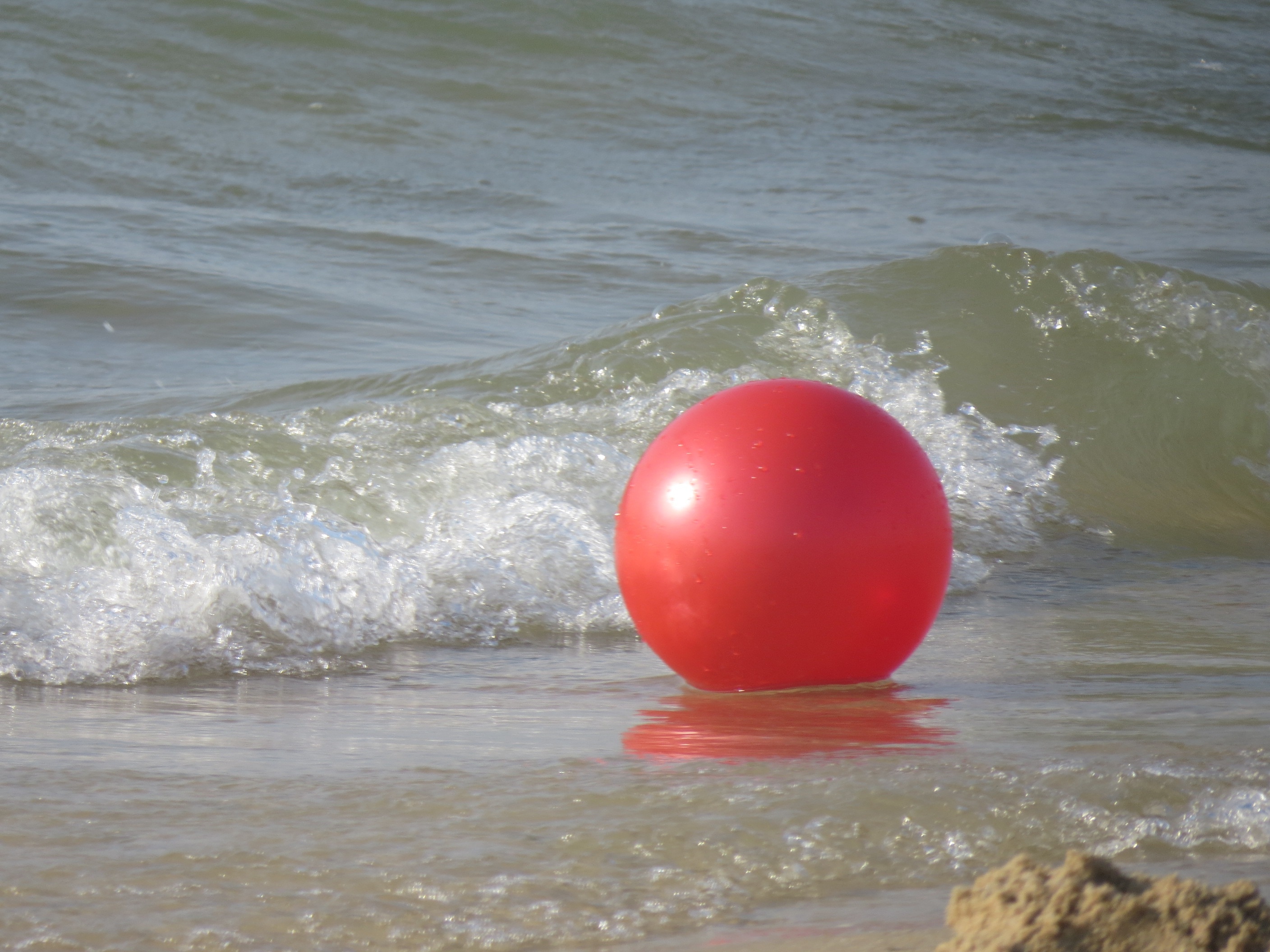 red rubber ball