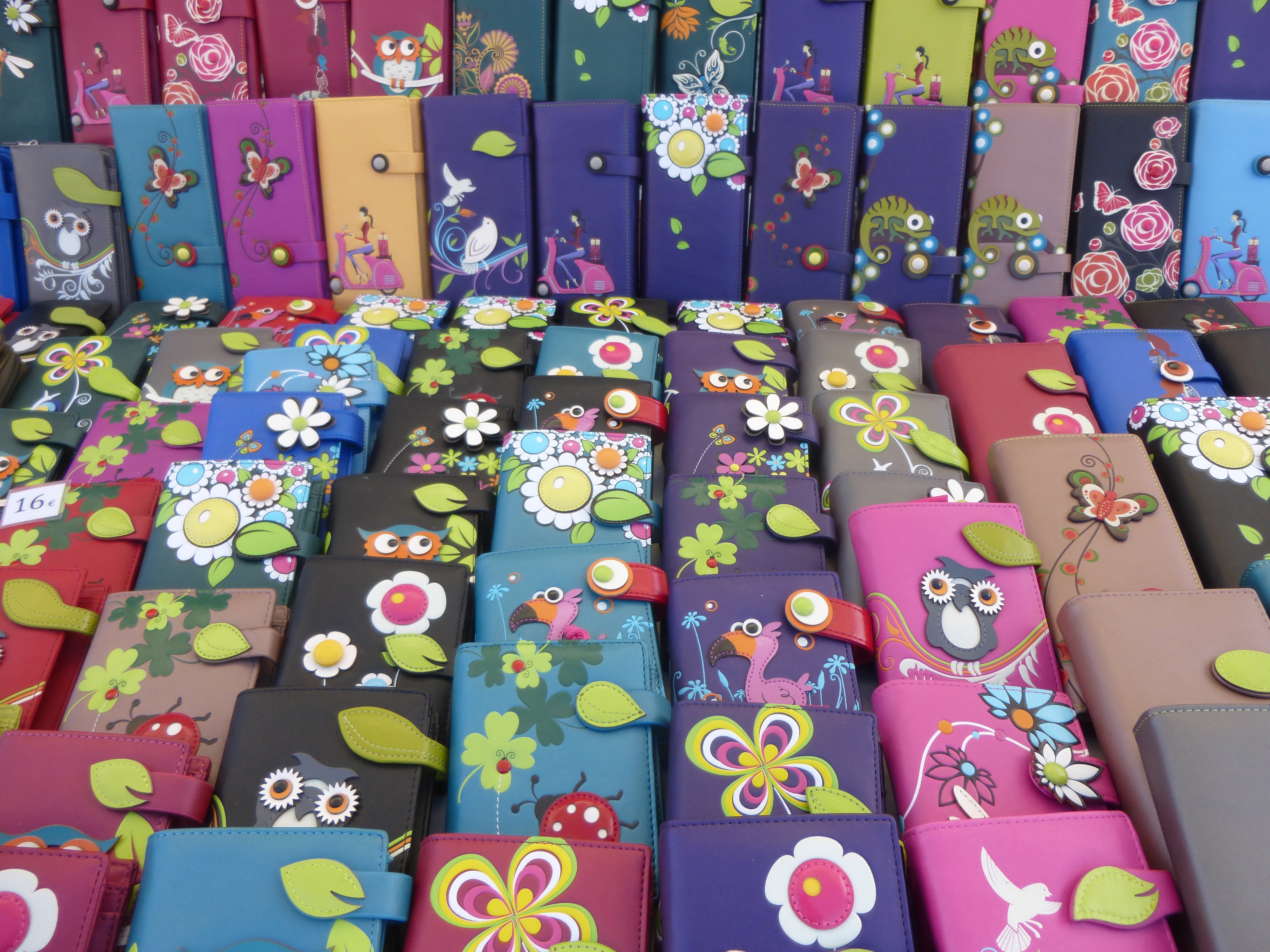 multicolor floral wallet lot