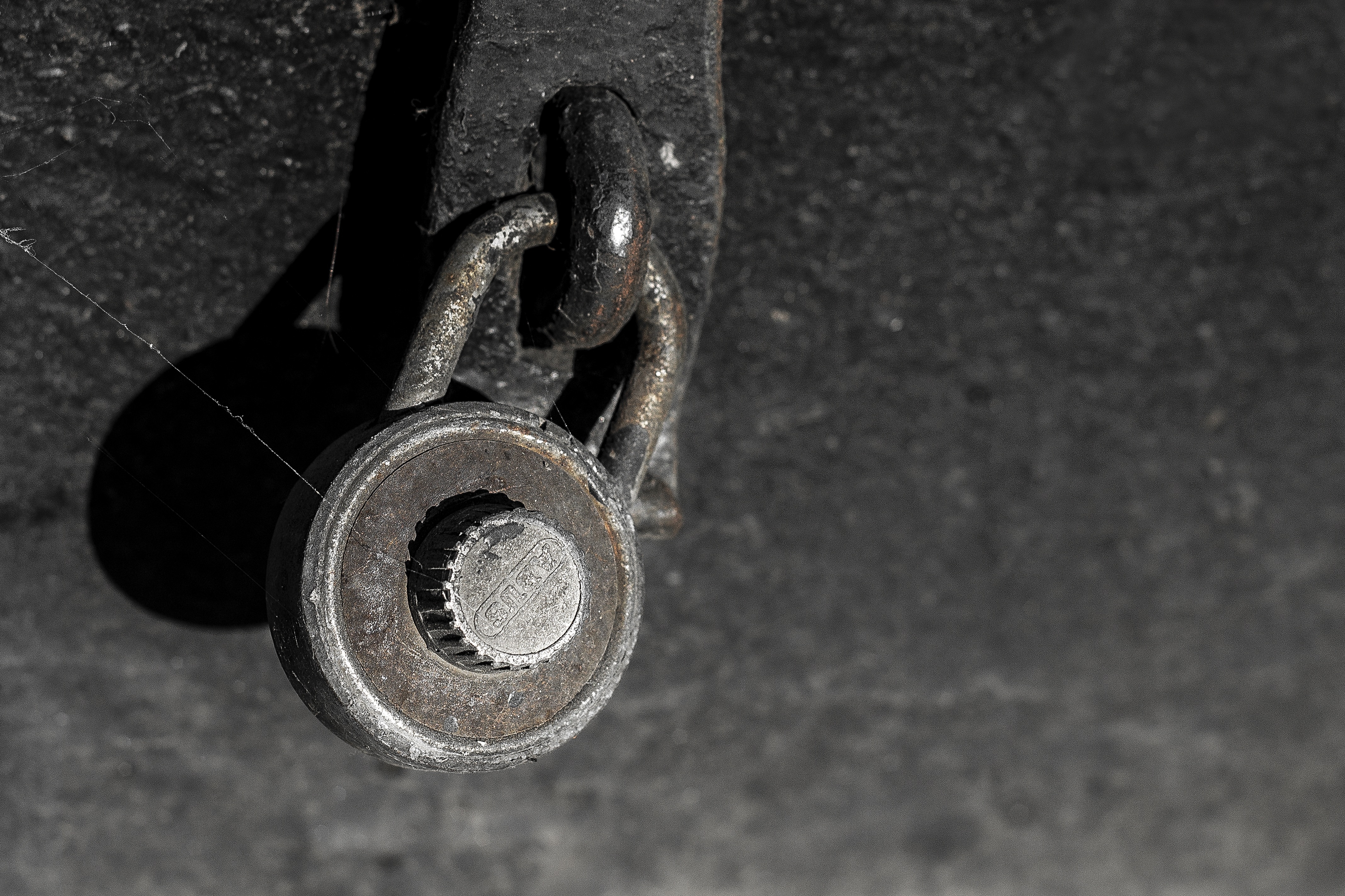 grey metal lock