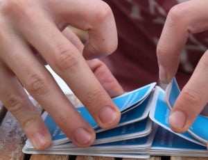 blue and white playing cards thumbnail
