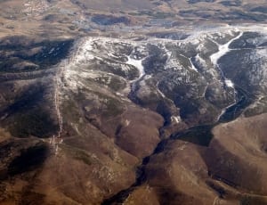aerial photo of mountain range thumbnail