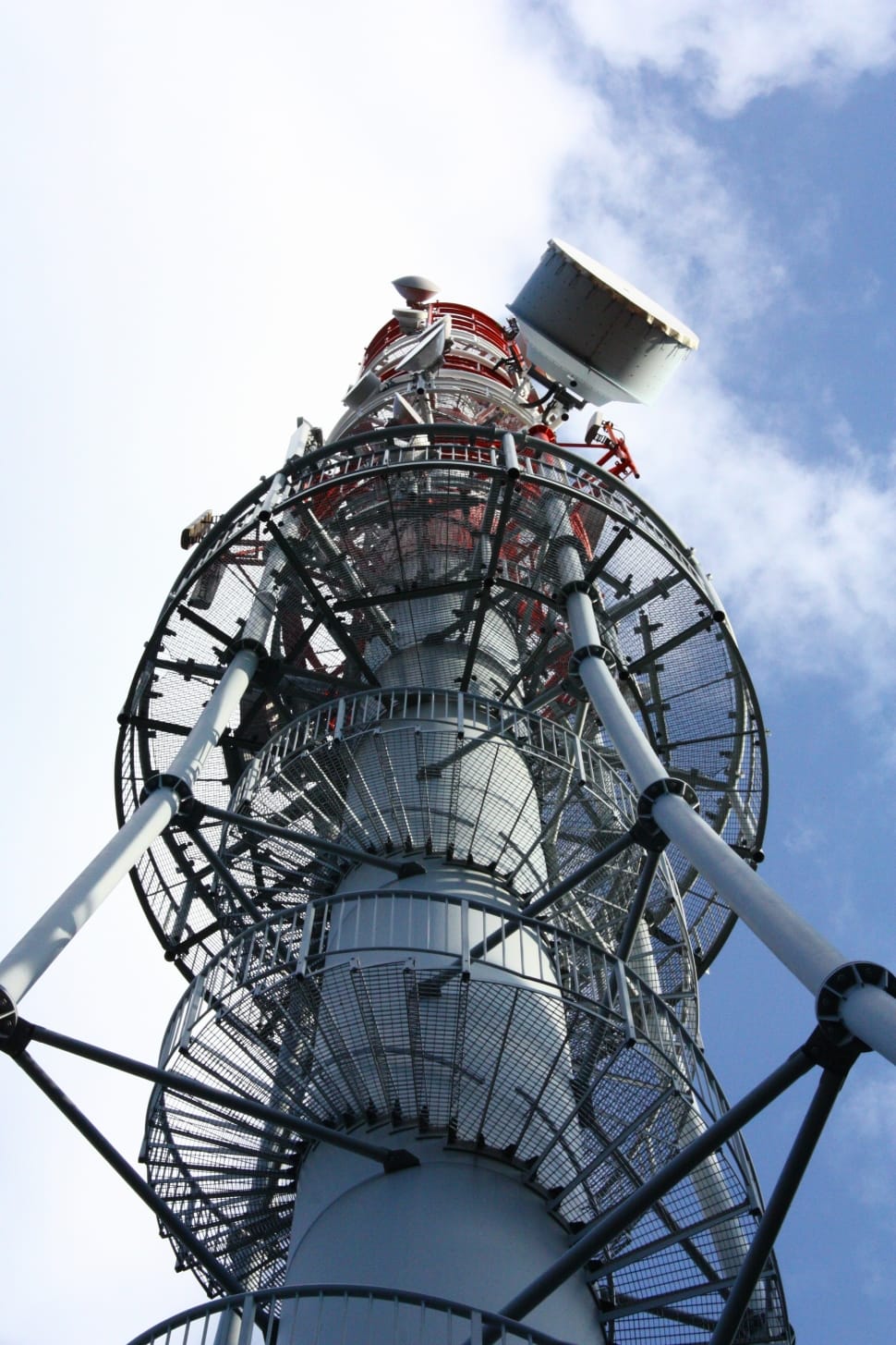 white black and red satellite tower preview
