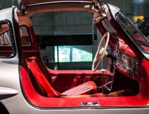 gray car with red and white auto interior thumbnail