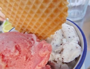 strawberry and cookies and cream ice cream with cone thumbnail