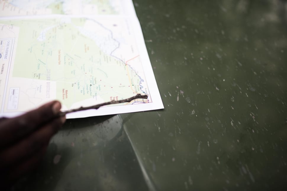 geographical map on black surface preview
