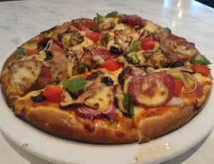 pizza with mushroom and pepper thumbnail