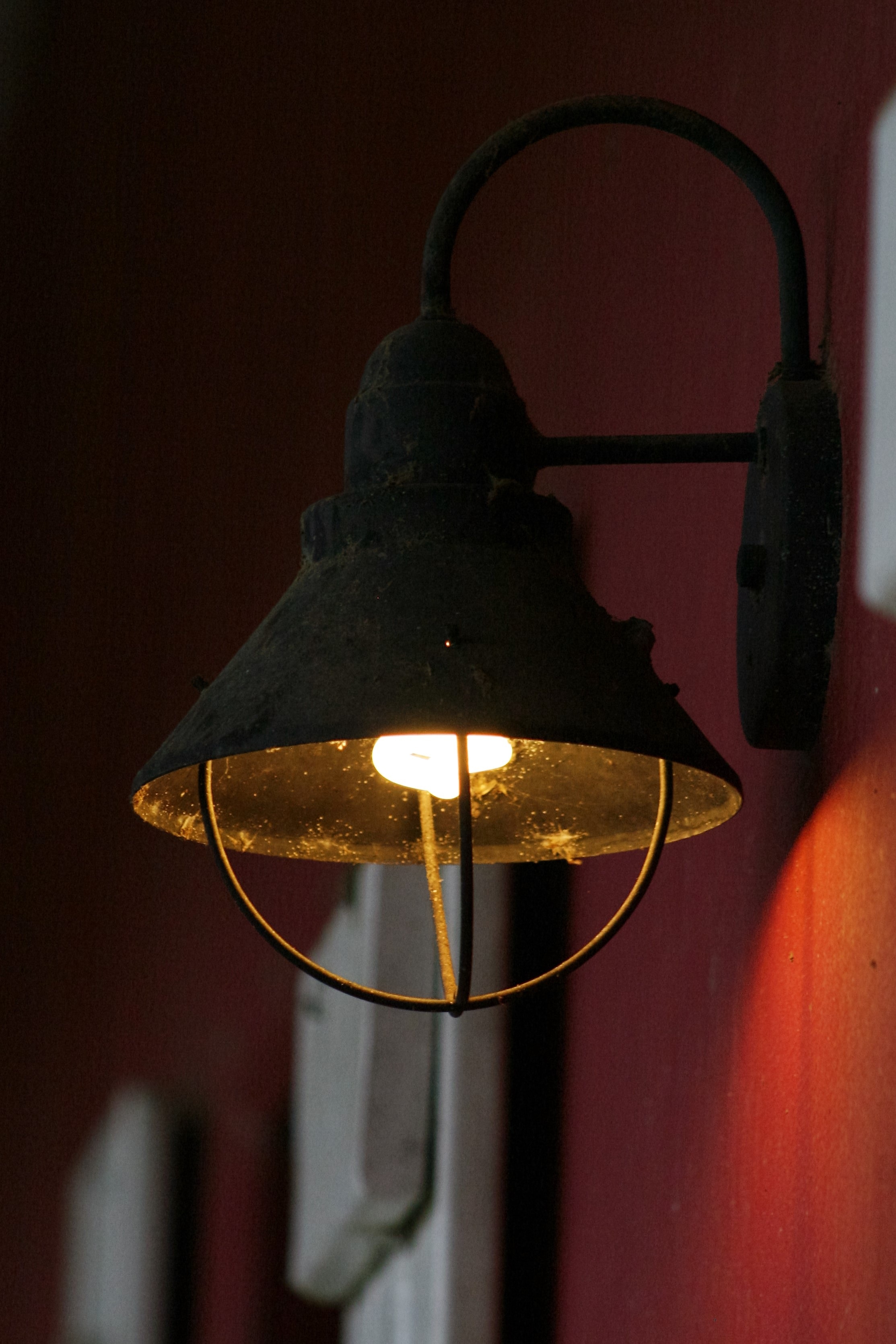 gray wall lantern