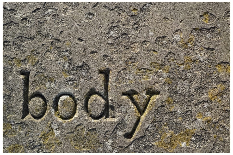 grey concrete body engraved artwork preview