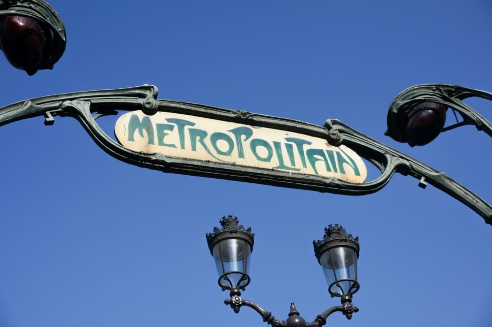 grey metal metropolitan signage preview