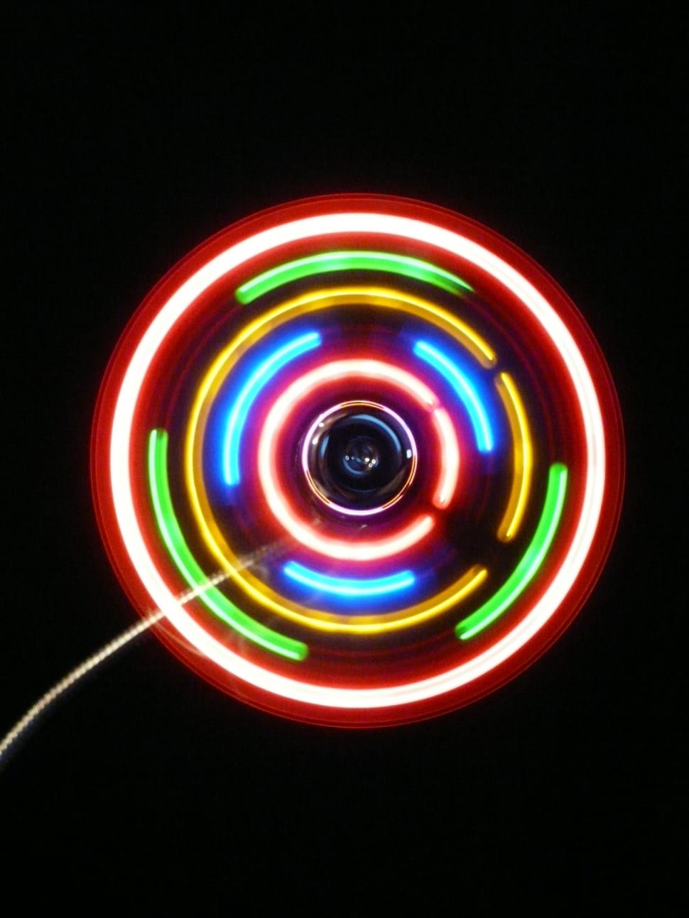 red white blue round light preview