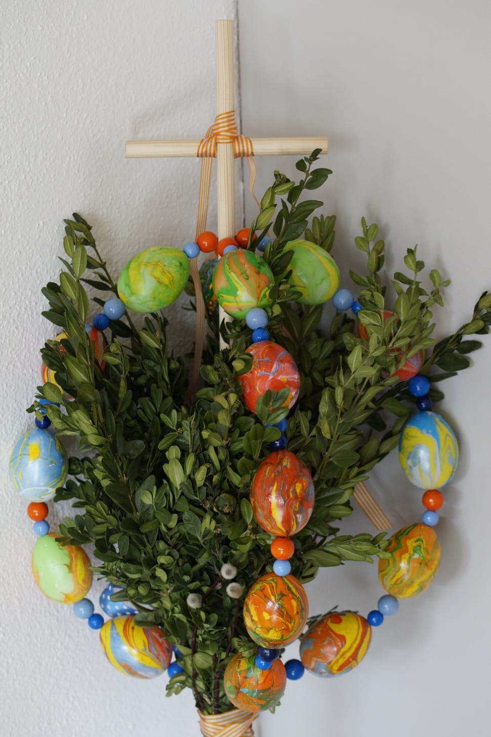 green blue and white egg decor lot preview
