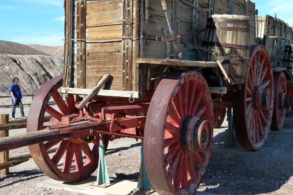 capture image of wheeled wagons during day time preview