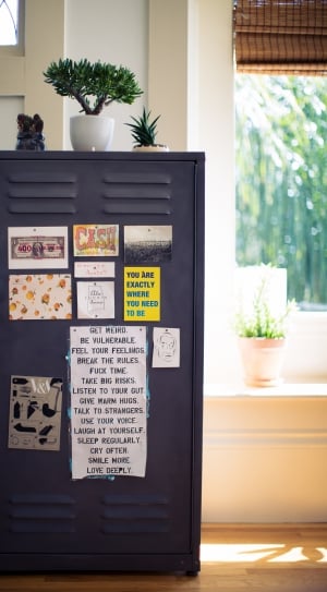 gray metal locker with quotes poster thumbnail