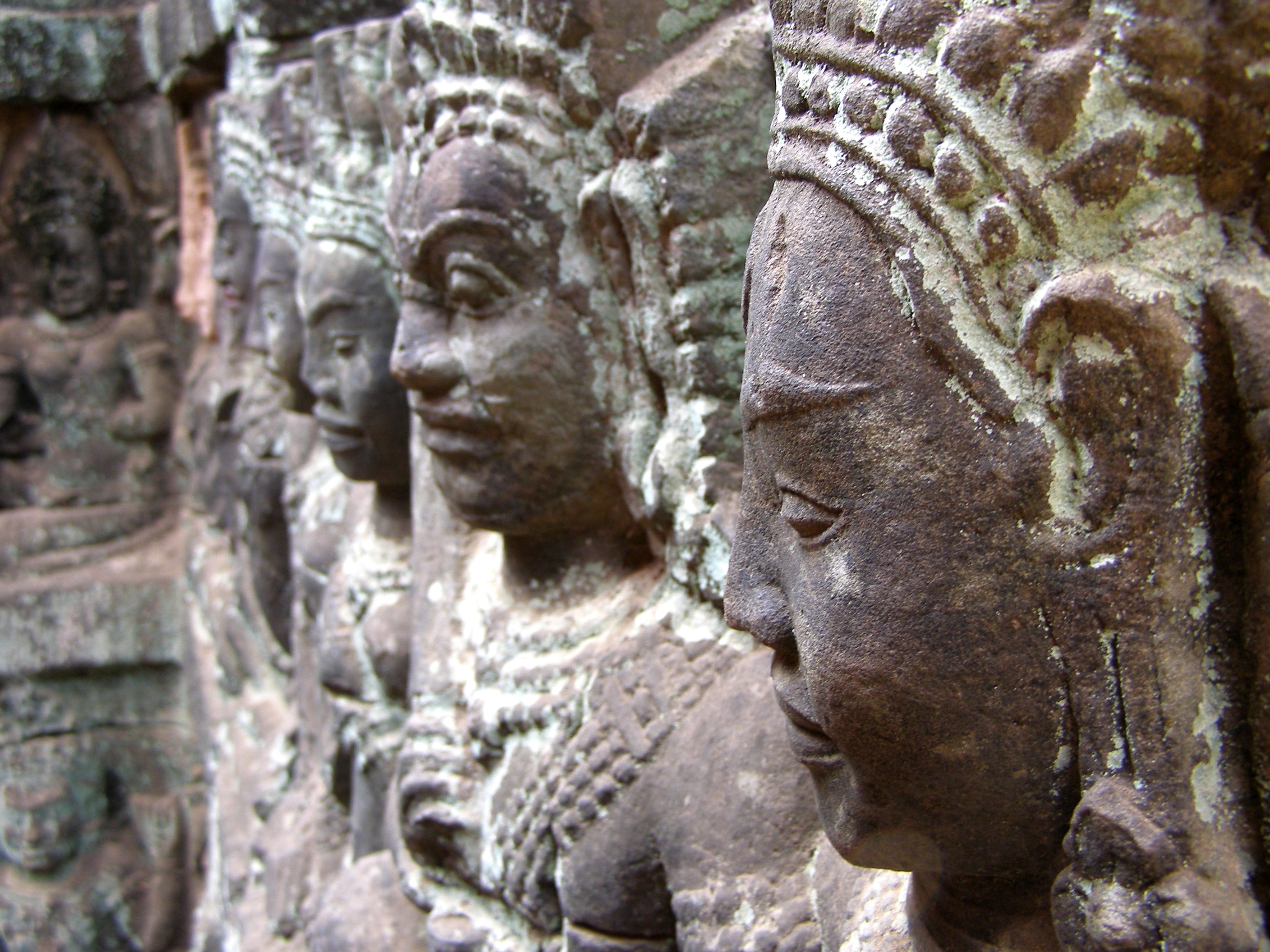 buddha carved wall