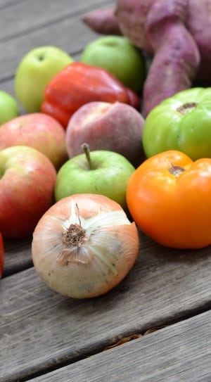 apples, onion, tomatoes and root beet thumbnail