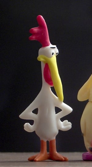 cow and chicken ceramic figurine thumbnail