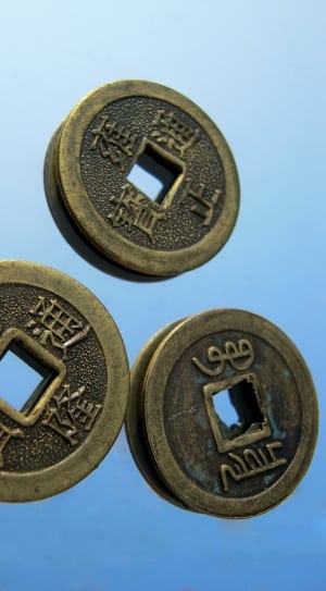 3 brass round coins thumbnail