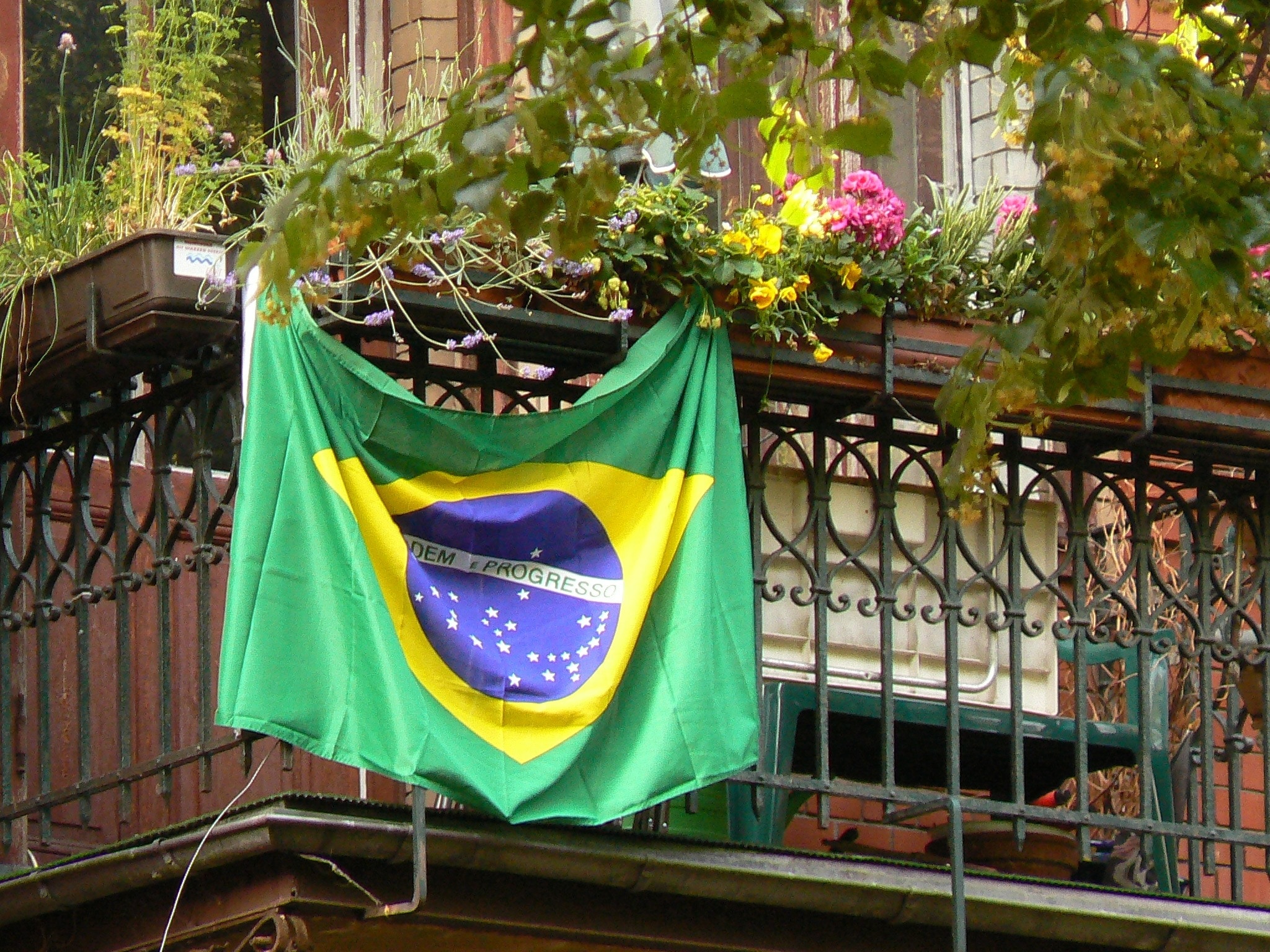 green yellow and blue banner